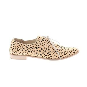 DOLCE VITA - Stylish Animal Print Cream and Black Women's Oxford Shoes - 9.5
